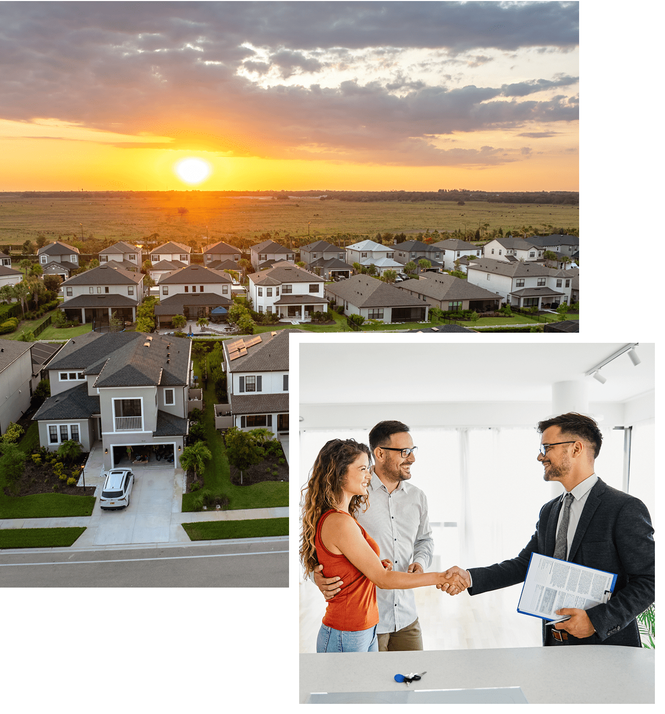 Real estate deal in modern home